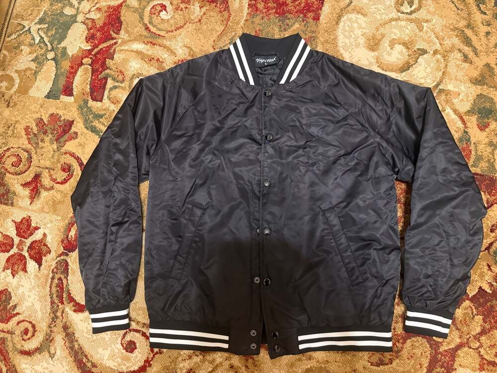 Shaka Wear Black Varsity Bomber Jacket Size L